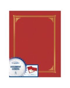 Geographics Document Covers, 9 3/4in x 12 1/2in, Red, Pack Of 6