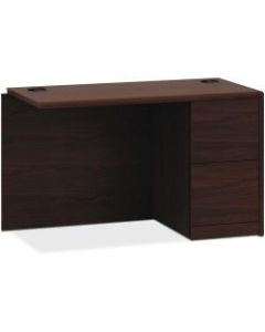 HON 10700 Series Right Return - 42in x 24in x 29.5in - File Drawer(s)Right Side - Waterfall Edge - Finish: Mahogany Surface, Laminate Surface