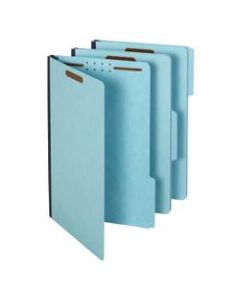 Pendaflex Pressboard Expanding Folders, 2in Expansion, 8 1/2in x 14in, Legal, 30% Recycled, Blue, Box of 25