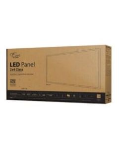 Euri Indoor LED Flat-Panel Fixtures, 2ft x 4ft, 5000 Lumens, 40 Watts, 4000 Kelvin/Cool White, Pack Of 2 Fixtures