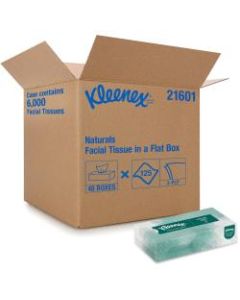 Kleenex Naturals Facial Tissue, 125 Sheets Per Box, Case Of 48 Boxes