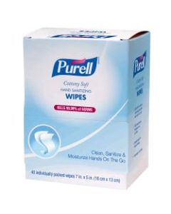 Purell Hand Sanitizing Wipes, Unscented, Box Of 40 Wipes