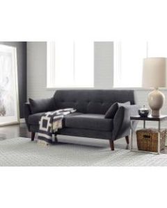 Serta Artesia Collection Loveseat, Slate Gray/Chestnut