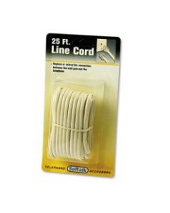 Softalk Line Extension Cord - for Phone - Extension Cable - 25 ft - 1 Pack - 1 x RJ-11 Male Phone - 1 x RJ-11 Male Phone - Beige