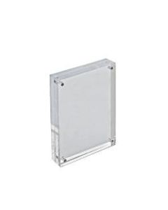 Azar Displays Acrylic Vertical/Horizontal Block Frame, 5in x 7in, Clear
