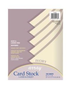 Pacon Printable Multipurpose Card Stock, Letter Size, 65 Lb, Ivory, Pack Of 100 Sheets