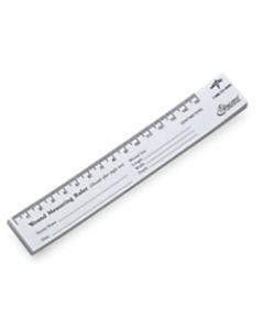 Medline Educare Paper Wound Rulers, 7 1/2inH x 1 1/8inW x 1/8inD, Black/White, 25 Rulers Per Pad, Pack Of 10 Pads