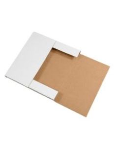 Office Depot Brand Easy-Fold Mailers, 12 1/2inL x 12 1/2inW x 1inH, White, Pack Of 50