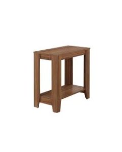 Monarch Specialties Side Table, With Shelf, Rectangle, Walnut