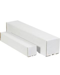 Office Depot Brand Square Mailing Tubes, 4inH x 4inW x 37inD, White, Pack Of 50