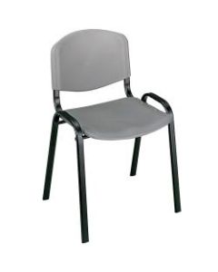 Safco Stack Chairs, Charcoal, Set Of 4