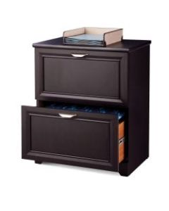 Realspace Magellan 24inW Lateral 2-Drawer File Cabinet, Espresso