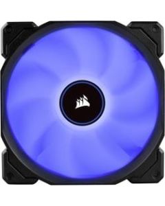 Corsair Air Series AF140 LED (2018) Blue 140mm Fan Single Pack - 1 Pack - 5.51in Maximum Fan Diameter - 463.8 gal/min Maximum Airflow - 1150 rpm - 26 dB(A) Noise - Hydraulic Bearing - 3-pin - Blue LED - Plastic - 1 pc(s) - Case - 4.6 Year Life
