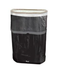 Amscan Giant Pop-Up Plastic Trash Fling Bin, 34.9 Gallons, Jet Black