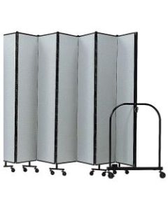 Screenflex Portable Room Partition Divider, 72inH x 245inW, Gray