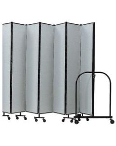 Screenflex Portable Room Partition Divider, 72inH x 289inW, Gray