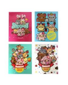 Inkology 2-Pocket Portfolios, Smooshy Mushy, 9-1/2in x 11-3/4in, Assorted Designs, Pack Of 24 Folders