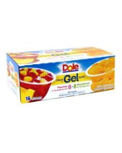 Dole Assorted Fruit In Gel Cups, 4.3 Oz, Box Of 16