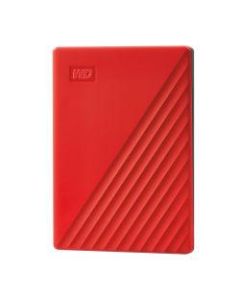 Western Digital My Passport Portable External Hard Drive, 2TB, Red