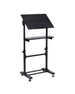 Mount-It! MI-7941Mobile Stand-Up Desk Lectern, 41inH x 20inW x 5-15/16inD, Black