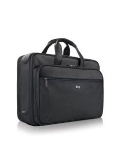 Solo Paramount 16in Retractable Shoulder Strap Briefcase, Black