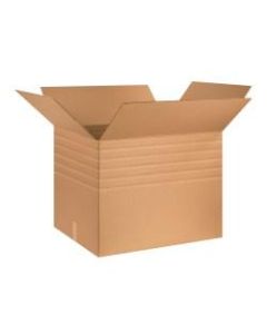 Office Depot Brand Multi-Depth Heavy-Duty Corrugated Cartons, 30in x 24in x 24in, Scored 22in, 20in, 18in, 16in, 14in, Kraft, Pack Of 10