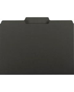 Smead 1/3-Cut Interior Folders, Letter Size, Black, Box Of 100