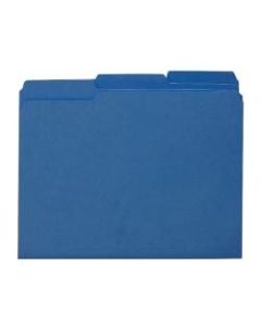 Smead 1/3-Cut Interior Folders, Letter Size, Navy, Box Of 100