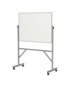 Ghent Reversible Magnetic Dry-Erase Whiteboard, 72in x 53in, Aluminum Frame With Silver Finish