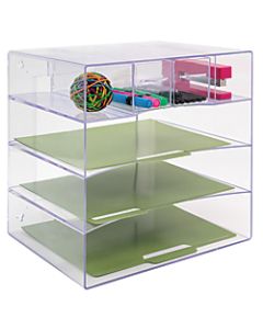 Innovative Storage Designs Desktop Organizer, 6 Compartments, Clear