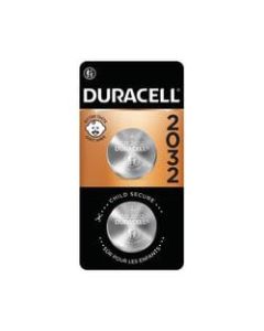 Duracell 3-Volt Lithium 2032 Coin Batteries, Pack Of 2