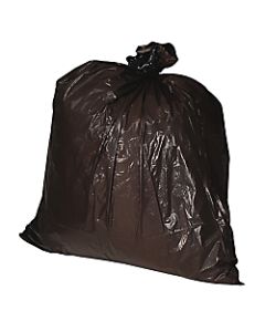 Genuine Joe Heavy-Duty Trash Bags, 30 Gallons, Brown, Box Of 100