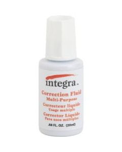 Integra Multipurpose Correction Fluid - Brush Applicator - 22 mL - White - 1 Each