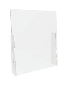 Deflect-O Polycarbonate Countertop Barriers, 36inH x 31-3/4inW x 1/8inD, Clear, Set Of 2 Barriers