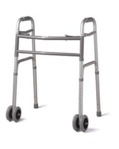 Guardian Bariatric Folding Walker, 5in Wheels, Gray