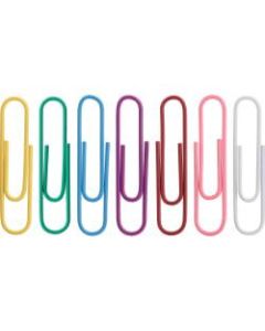 Sparco Vinyl-Coated Gem Clips, No. 2, Assorted Colors, Box Of 200 Clips