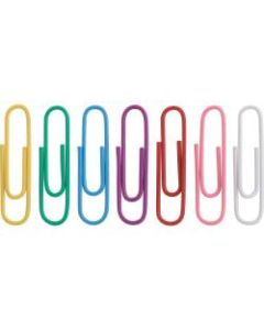 Sparco Vinyl-Coated Gem Clips, No. 1, Assorted Colors, Box Of 500 Clips
