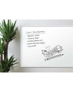 U Brands Non-Magnetic Melamine Dry Erase Board, 72in X 48in, Silver Aluminum Frame