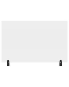 LUX DIVWT Reclaim Acrylic Clamp-On Sneeze Guard Cubicle Wall Extender, 48in x 30in, Clear