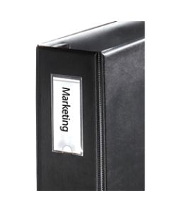 Cardinal HOLDit! Label Holders For 1in (Or Larger) Binders, 1 3/8in x 3in, Pack Of 12