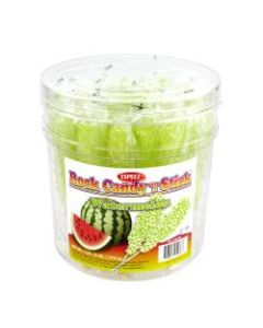 Espeez Rock Candy Sticks, Green Watermelon, Tub Of 36