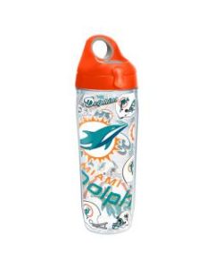 Tervis NFL All-Over Water Bottle With Lid, 24 Oz, Miami Dolphins