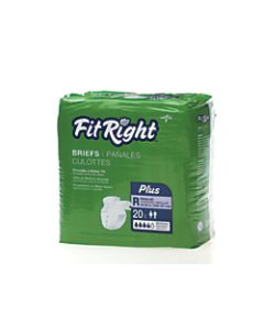 FitRight Plus Disposable Briefs, Regular, 40 - 56in, Purple, Bag Of 20