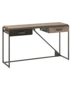 Bush Furniture Refinery Console Table With Drawers, Rustic Gray/Charred Wood, Standard Delivery