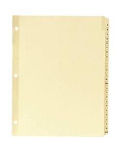 Sparco A-Z Clear Plastic Index Dividers, 8 1/2in x 11in, A-Z, Buff