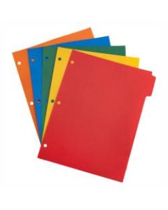 Sparco Non-Insertable Poly Indexes, 8 1/2in x 11in, 5-Tab, Assorted Colors