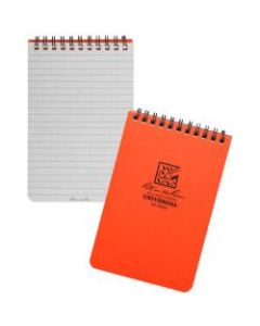 Rite in the Rain All-Weather Spiral Notebooks, Top, 4in x 6in, 100 Pages (50 Sheets), Orange, Pack Of 12 Notebooks