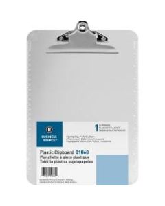 Sparco Plastic Clipboard, 8 1/2in x 12in, Clear