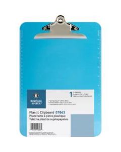 Sparco Plastic Clipboard, 8 1/2in x 12in, Blue