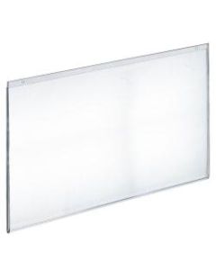 Azar Displays Wall-Mount U-Frame Acrylic Sign Holders, 17in x 22in, Clear, Pack Of 10